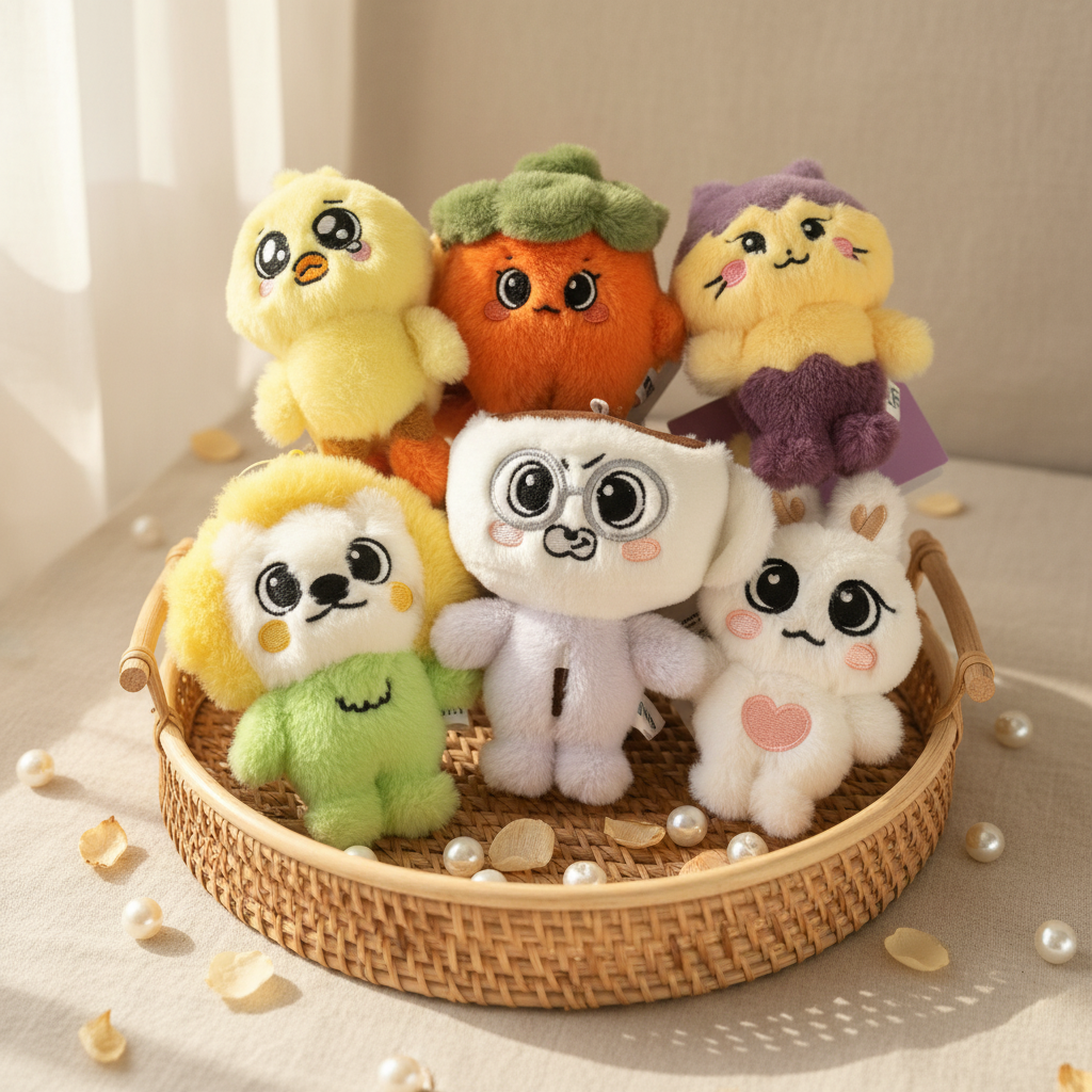 10cm NMIXX Cartoon Kawaii Soft Plush Keychain 100% PP Cotton