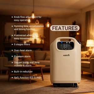 AERTI Nuevo Concentrador de Oxígeno Multifunción de Cuatro Cilindros, Flujo de 5L, Silencioso y Duradero - Product Image 5