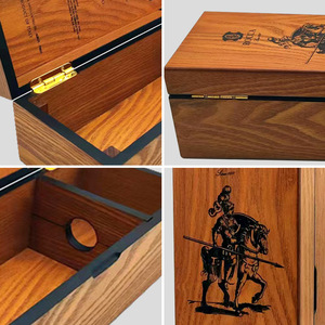 Caja de madera personalizada para vino, empaque de regalo para una sola botella, hecha a mano, de forma rectangular, para vinos y licores, vino tinto - Product Image 4