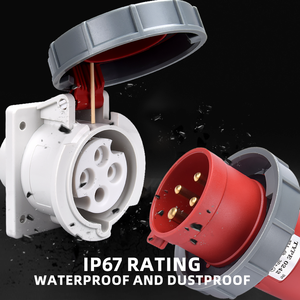 IP67 chống thấm nước chống cháy ABS + Đồng công nghiệp ổ cắm 4pin 16A 380-415V 3P + E cắm tường Ổ Cắm Công Nghiệp 4pin 16A ổ cắm - Product Image 4