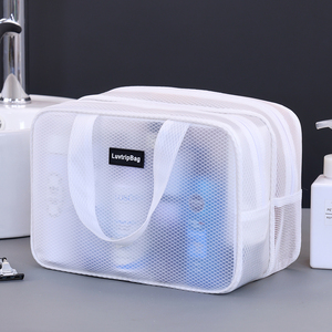 Organisateur de Douche de Voyage avec Compartiment Séparé Humide/Sèche, Idéal <span class=keywords><strong>pour</strong></span> la Natation, Trousse de Toilette Étanche à Double Compartiment - Product Image 3