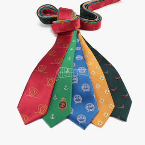 Cravatta con collo di ancoraggio fagiano croce di seta cravatta firmata Phi Beta Sigma Logo tessuto personalizzato cravatte - Product Image 1