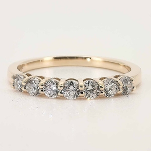 Eternity-Band Ehering 1 Karat VVS IGI-Zertifikat D <span class=keywords><strong>E</strong></span> Farbe Verlobungsring Damen Synthetischer Diamant Goldring - Product Image 3