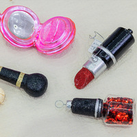 Pendentif de Noël en verre irrégulier de haute qualité, ornements en verre personnalisés de marque, pour décorations de Noël, vernis à ongles, rouge à lèvres