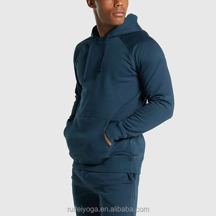 Wholesale Custom Sustainable Eco Friendly High Quality Thick 80/20 Cotton Poly Fleece Oversized Heavyweight Men's Fitness Hoodie