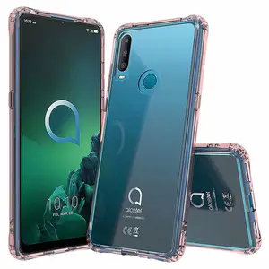 Đối Với Alcatel One Touch 3X2019 Trường Hợp Pha Lê Rõ Ràng Mềm TPU Chống Sốc Bìa