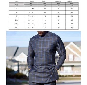 <span class=keywords><strong>M</strong></span>-4XL Heren Overhemden Afrikaanse Etnische Stijl Katoen Rood Kraagloos Slim Fit Casual Shirt - Product Image 4