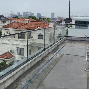 Penjualan laris Aluminium u Saluran U dasar pagar kaca untuk balkon tangga aluminium saluran luar ruangan pagar kaca balkon langkan