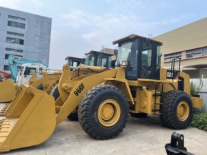 Cargadora Cat 966F usada preferida para proyectos en el extranjero, máquina clásica de construcción con ruedas, estructura estable y baja tasa de fallos. - Product Image 3