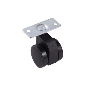 Furniture Caster Swivel With Brake Plate Mount Polyurethane <b>Wheel</b> Durable For Stools Chairs Trolleys - Product Image 2