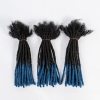 Estensione Dreadlock fatta a mano 0.6cm Afro 100% capelli umani reali 6-24 pollici # 1B/colore 4/27