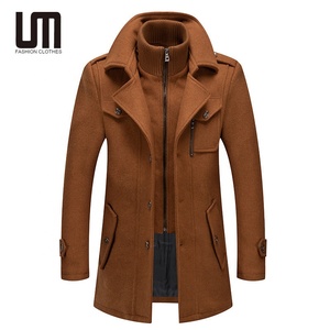 Liu Ming özelleştirilmiş moda 2025 sonbahar kış erkek giysileri rüzgar geçirmez yün trençkotlar yün palto orta uzun ceket - Product Image 1