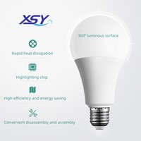 Ampoule LED en aluminium gainé de plastique ampoule e27 spirale à baïonnette b22 ampoule à économie d'énergie une bulle A60
