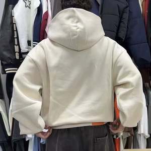 Yingling เสื้อมีฮู้ดกระเป๋าข้างโอเวอร์ไซส์500 GSM heavyweight พัฟพิมพ์ลายบ็อกซี่ครอป100% มีฮู้ดขนาดใหญ่ V2ผู้ชาย - Product Image 4