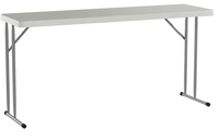 Table de formation rectangulaire multifonctionnelle pliable en plastique P-09, table de buffet contemporaine pour hôtel, grande capacité pour l'extérieur