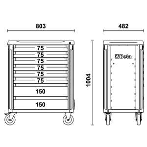 BETA - 037000082 Cabina rodante móvil con 8 cajones-EAN 8014230938226 CAJONES METÁLICOS CAJONES DE TALLER - Product Image 4