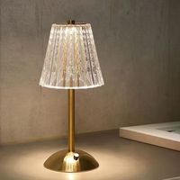 Transfrontalier pour Amazon cuivre or naturel nordique créatif rétro lampe de Table sans fil moderne chevet atmosphère lampe or