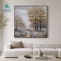 Nouvelle Peinture sur Toile Style Paysage Floral et Arbre, Décoration Murale pour la Maison, Tableau de Nature Morte