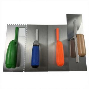 Truelle de plâtrage d'angle industrielle à double couleur avec manche en plastique, lame en acier au carbone de 12 po, poignée ergonomique, caractéristique carrée, outils de maçonnerie - Product Image 5