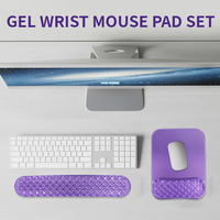 Tapis de souris transparent en silicone Anime Summer Shape Grape avec repose-poignet et protection anti-radiation pour clavier, idéal pour la maison