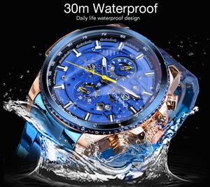 Montre mécanique automatique pour homme de luxe décontractée 44 mm 22 mm Pointeur en cristal Étanche Lumineuse Multifonctionnelle Chronographe - Product Image 4