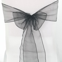Bandes de chaise en organza pour événements, housses de chaise pour mariage, banquet, fête, décoration