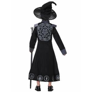 Costume de sorcier pour enfants, robe noire à manches longues avec chapeau, ensemble de tenue de cosplay pour Halloween, âge 8-13 ans - Product Image 4