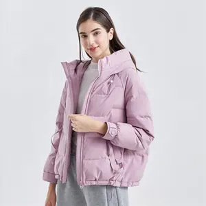 Новый стиль, женское легкое пуховое пальто с капюшоном, женская зимняя пузырьковая куртка