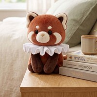 Peluche Panda Rouge Personnalisée avec Col à Volants Exquis – Cadeau Idéal pour Souvenir de Zoo, Décoration Maison, Événements et Vente en Gros