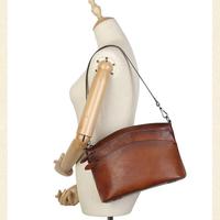 WESTAL Vintage Ladies Shoulder Satchel Bag Sacs à main en cuir véritable avec multi-poches Sacs à bandoulière en cuir pour femmes