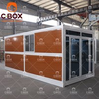 Cbox Maison mobile pliable préfabriquée écologique Camp de voyage Couleur personnalisée Maison préfabriquée en conteneur pliant