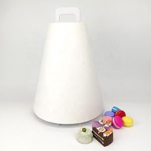 Support à cupcakes sur 4 étages personnalisé, support à macarons avec couvercle, <span class=keywords><strong>carton</strong></span> de qualité alimentaire, présentoir à dessert <span class=keywords><strong>en</strong></span> papier pour fête - Product Image 6