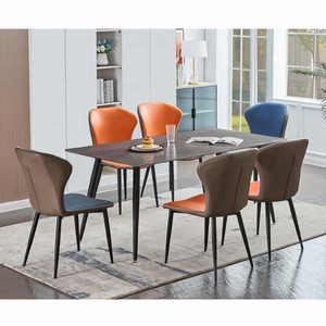 OKAY Bộ Bàn Ăn Đá Cẩm Thạch Vuông Bằng Thép Không Gỉ Sang Trọng Đồ Nội Thất Bàn Ăn Cho Phòng Ăn Tối Hiện Đại Nhập Khẩu - Product Image 2