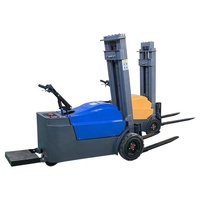 Mini chariot élévateur électrique à contrepoids de 500 KG/1 T/1.5 T du fournisseur chinois, pneu solide à 4 roues pour petit terrain accidenté pour urbain