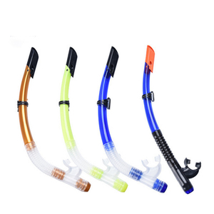 Cheap <strong>Silicone</strong> Mouthpiece Dry Top <strong>Underwater</strong> Diving Snorkel Tube for Adults - Product Image 1