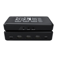 SOFLY Commutateur vidéo HDMI 2 entrées 1 sortie, capture vidéo/audio OBS, commutateur vidéo HDMI pour diffusion en direct