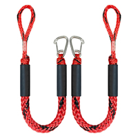Corde élastique de quai pour bateau, longueur 4 pieds, avec clip en acier inoxydable pour l'amarrage