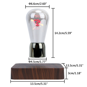 Lámpara LED HCNT con Bombilla de Corazón Flotante Giratoria, ABS, Levitación Magnética, Control Táctil, Enchufe, Regalo Personalizado para el Hogar - Product Image 6