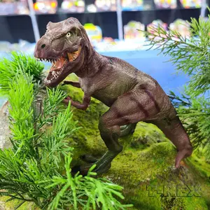 SL 모델 제조 업체 멋진 TPR 부드러운 고무 현실적인 미니 공룡 장난감 T-REX 애완 동물 상자와 공룡 장난감