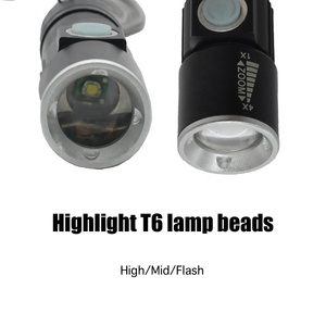 Công suất cao xách tay LED Torch được xây dựng trong USB có thể sạc lại siêu sáng zoom chiến thuật EDC Đèn pin không thấm nước UV màu 50 + LED - Product Image 6