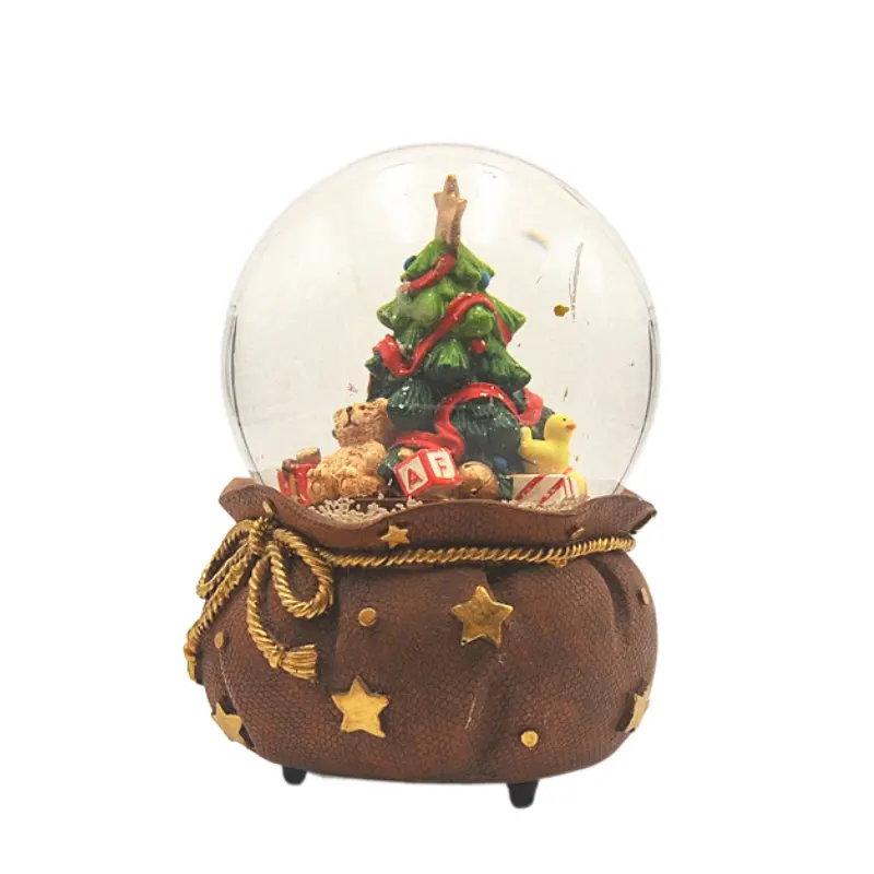 Palle di neve fatte a mano personalizzate Decorative del globo della neve della resina del regalo di natale squisito