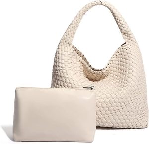 RTS Pedido Mixto al por Mayor: Bolsos de Mujer Elegantes de Piel Sintética con Tejido, Bolso Cubo con Asa Superior, Bolso de Hombro Hobo de Moda - Product Image 1