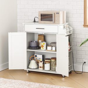 Meubles de cuisine mobiles de style ferme minimaliste <span class=keywords><strong>et</strong></span> écologique avec îlot central, tiroirs <span class=keywords><strong>et</strong></span> armoires de rangement, prêts à assembler - Product Image 2