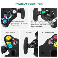 Volante de Carreras SIMSONN, Volante de Juego con Cable USB para PC, Simulador de Carreras, Material de Cuero, Gran Venta de Fábrica
