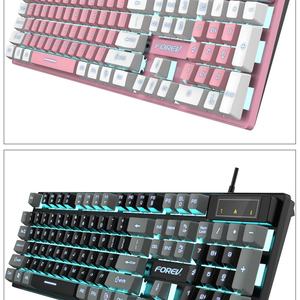 คีย์บอร์ดเชิงกลแบบมีสาย104แป้นพิมพ์เชิงกลไฟ LED สำหรับคอมพิวเตอร์พีซีคีย์บอร์ด - Product Image 3