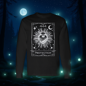 T-Shirt Unisex a Maniche Lunghe con Numero Angelico 444, Protezione Numerologica, Stampa Serigrafica - Product Image 2