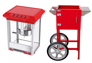 Machine à popcorn commerciale avec chariot, 8 oz, rouge rétro, électrique, <span class=keywords><strong>pour</strong></span> cinéma, fêtes et événements - Product Image 3