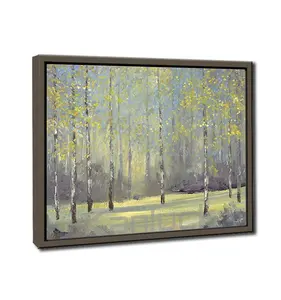 Forest Stretched Canvas with Floater Frame