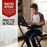 Kit de Piano de Teclado de 61 Teclas OEM ODM con Soporte, Banco, Auriculares, Set de Piano Eléctrico para Principiantes con Panel LED y Función Pitch Bend