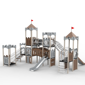Grande glissière extérieure en métal pour enfants PE planche spéciale <span class=keywords><strong>immobilier</strong></span> combinaison de taches scéniques surélevées glissière en plastique Durable pour - Product Image 2